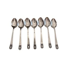 7 Hanford Forge Mystique Oval Soup Spoons Japan Stainless Replacement